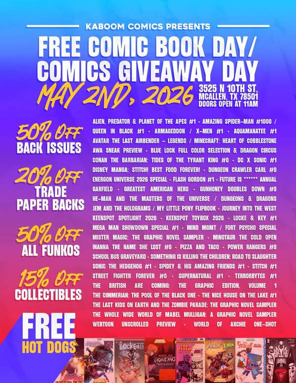 FREE COMIC BOOK DAY/COMICS GIVEAWAY DAY