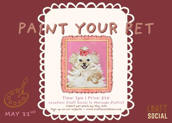 Paint your Pet at Craft Social 🐶