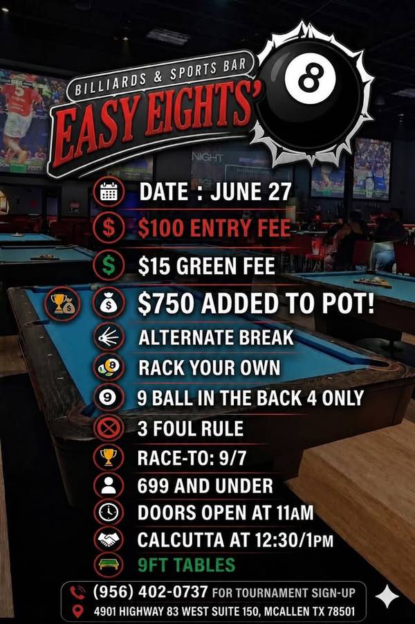 Easy Eight's McAllen 699 & Under 9-Ball