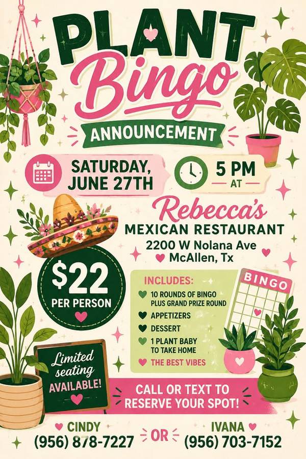 Plant Bingo 6/27