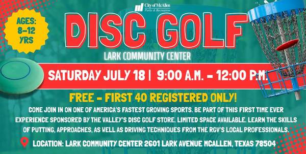 Disc Golf Camp at Lark Community Center!