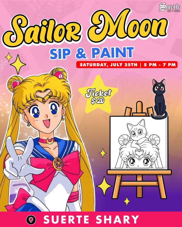 Sailor Moon Sip & Paint 🌙💓